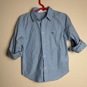 H&M Boys Size 4yrs Blue Chambray long sleeve button down shirt‎